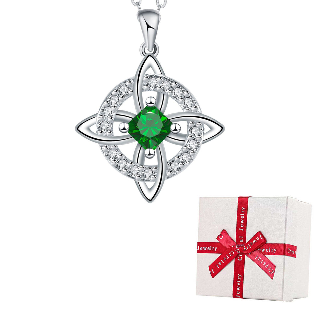 Celtic Knot Birthstone Necklace