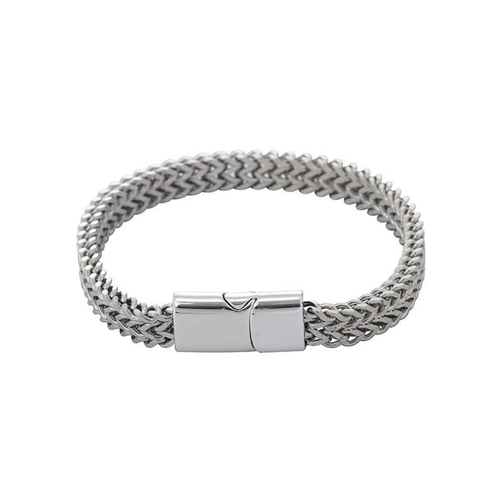 Double Row Dragon Bone Magnetic Clasp Men's Bracelet