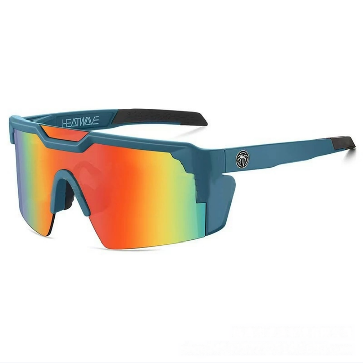 Outdoor Rimless Polarized Cycling Sunglasses, Multi-Color Coated Windproof Non-Slip Sports Shades for Running Fishing Cycling
