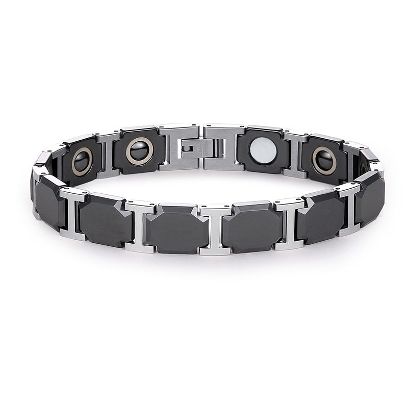 Men's Premium Magnetic Therapy Ceramic Bracelet – Stylish, Anti-Radiation & Health Balance