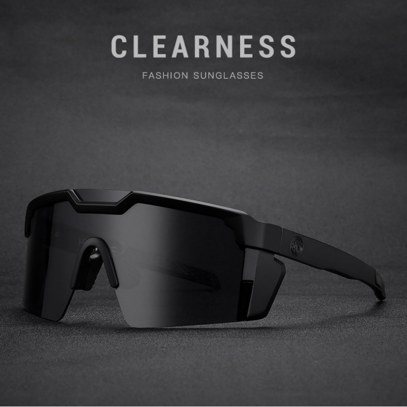 Outdoor Rimless Polarized Cycling Sunglasses, Multi-Color Coated Windproof Non-Slip Sports Shades for Running Fishing Cycling