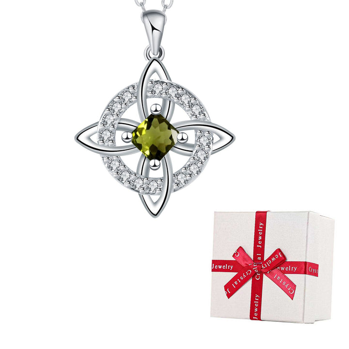 Celtic Knot Birthstone Necklace