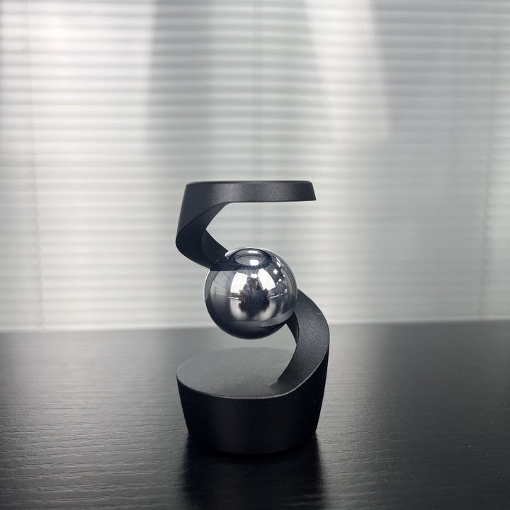 Magnetic Floating Spiral Black Technology Ornament (Stress-Relief Decor Style)
