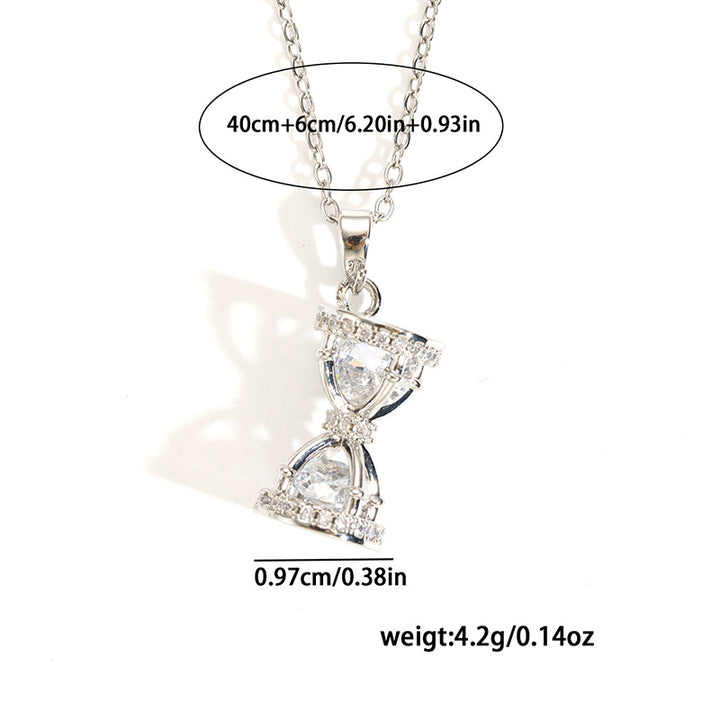 Hourglass Pave Diamond Choker (Light Luxury Niche Commemorative Style)