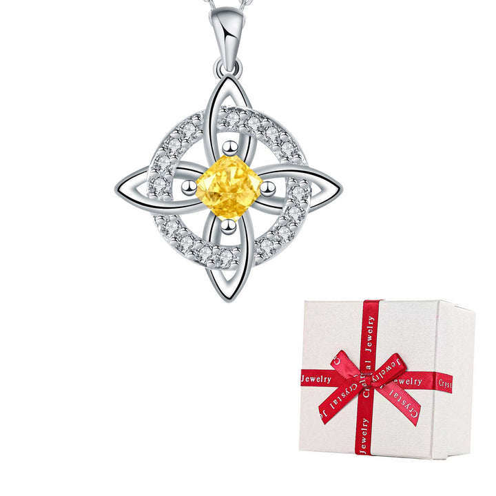 Celtic Knot Birthstone Necklace