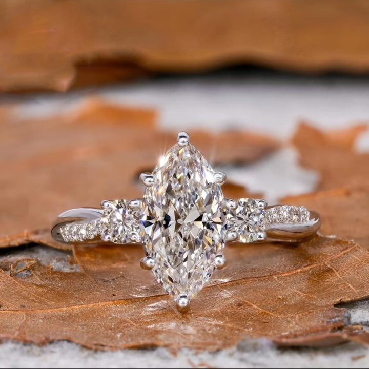 Marquise Cut Diamond Statement Ring (Elegant Engagement-Style Band)