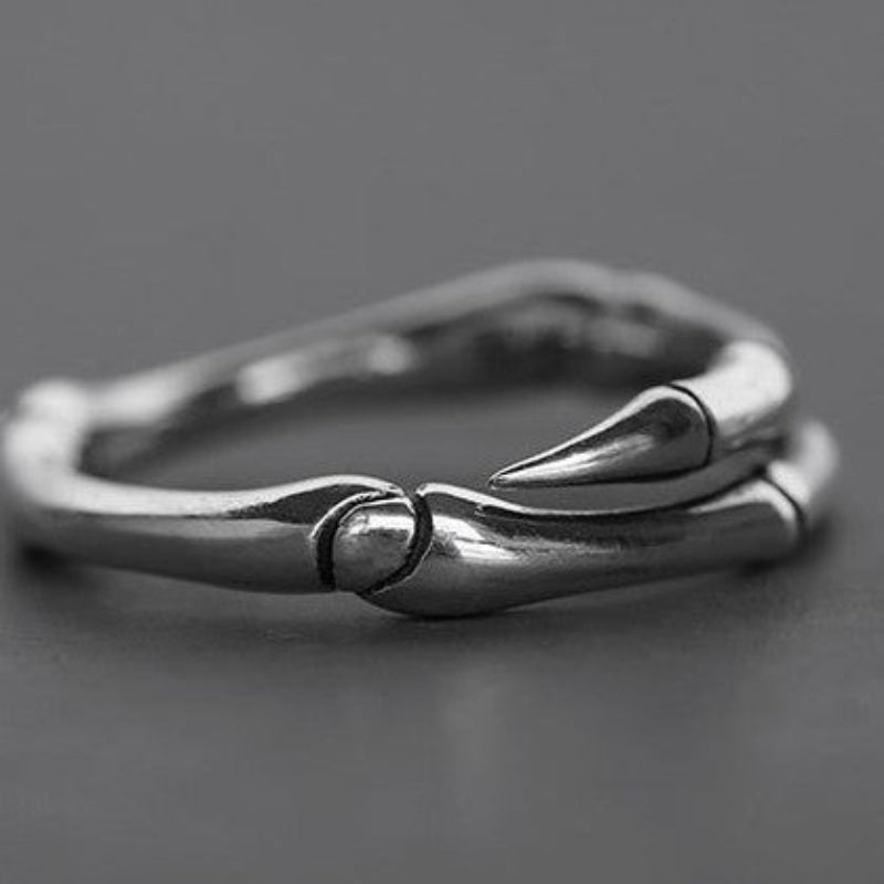 Vintage‑Finish Bamboo‑Joint Open Ring