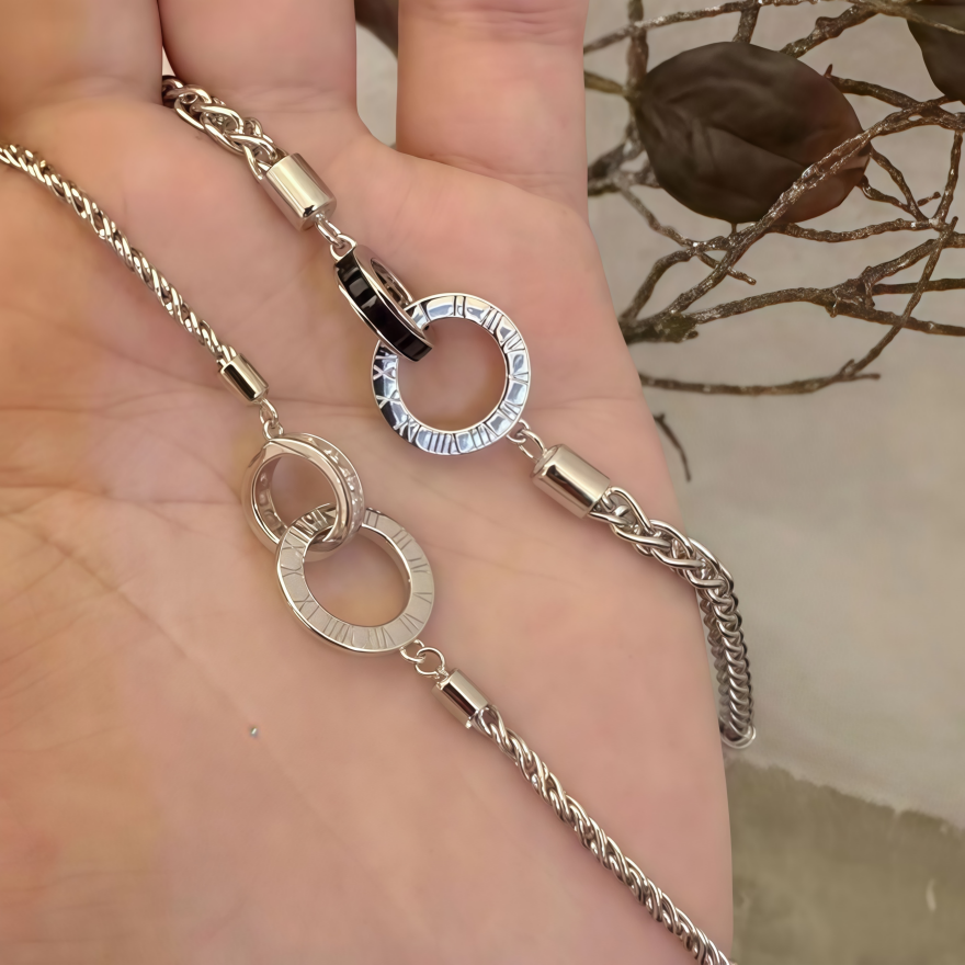 Time Lovers Couple Bracelet (Light Luxury Niche Commemorative Style)