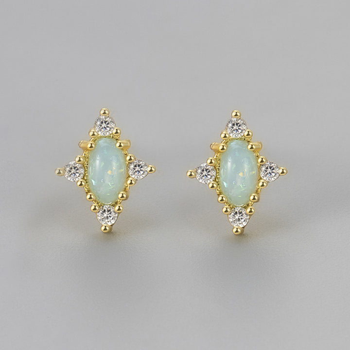 Opal Starburst Stud Earring Set (Light Luxury Niche Fresh Earrings)