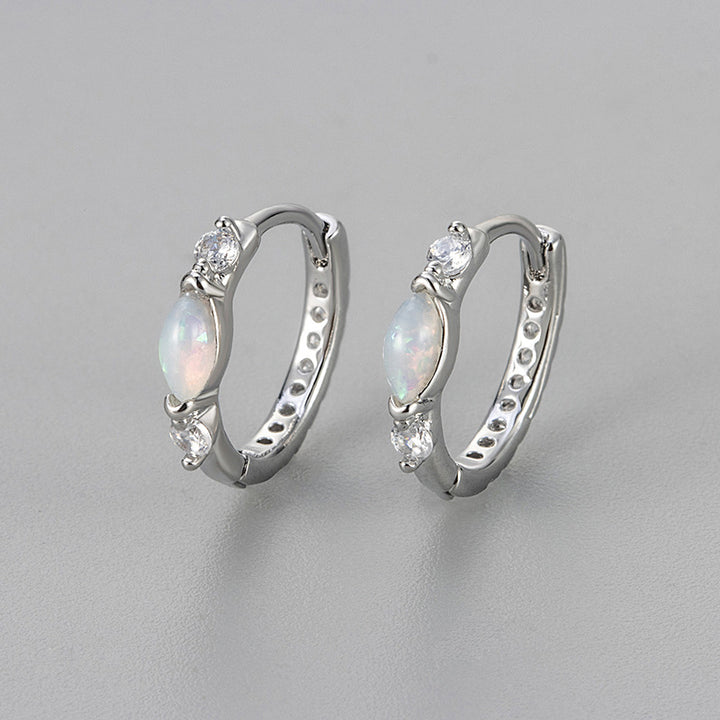 Marquise Opal Huggie Earrings (Light Luxury Minimalist Versatile Earrings)