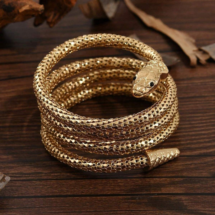 Bendable Wrapped Snake Anklet, Vintage Textured Serpent Leg Chain, Multi-use Snake Choker & Leg Jewelry