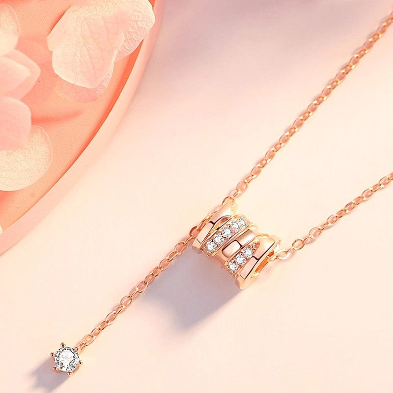 Diamond Barrel Lariat Y-Necklace (2 Colors Luxury Delicate Drop Choker)