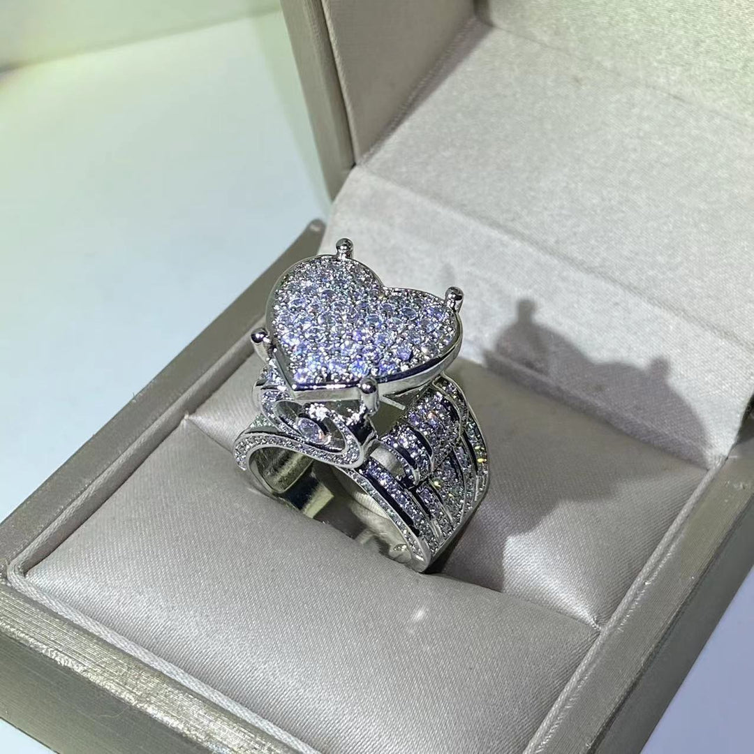 Heart Diamond Luxury Statement Ring (Romantic Proposal Engagement Band)