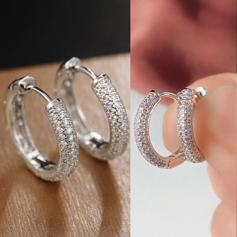 Paved C-Shape Pearl Leverback Hoop Earrings, 2-Way Detachable Dangle Pearl Luxury Daily Earrings for Women