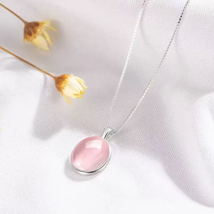 Oval Gemstone Choker Set (Light Luxury Niche Fresh Necklace)