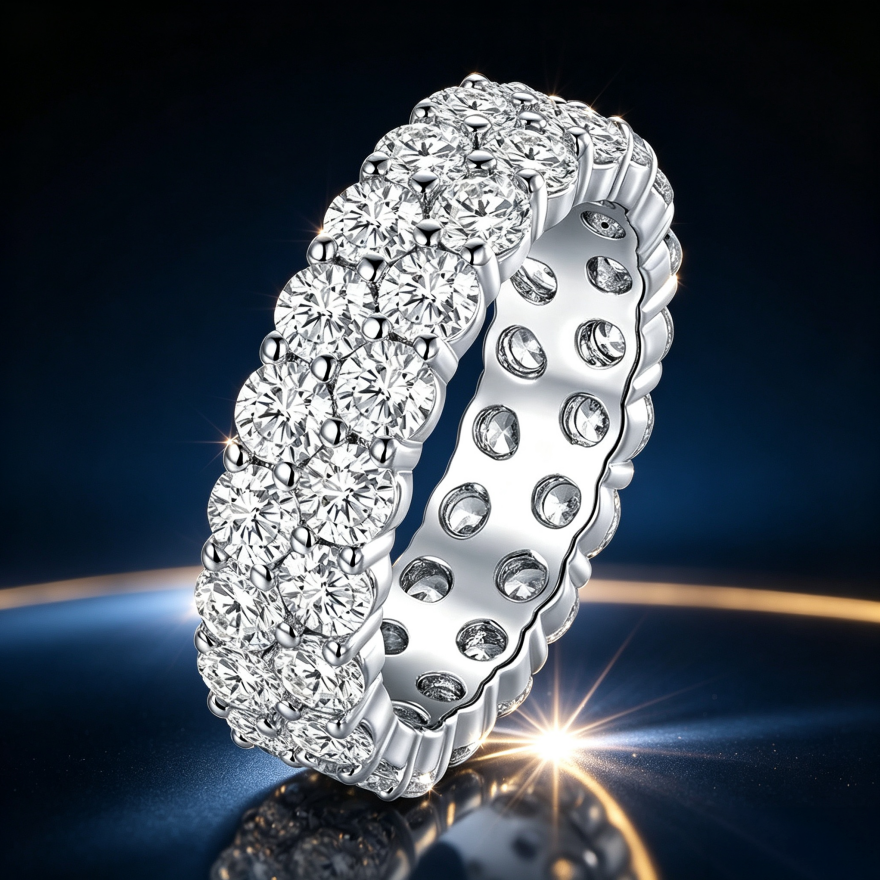 Double‑Row Full‑Stone Eternity Ring