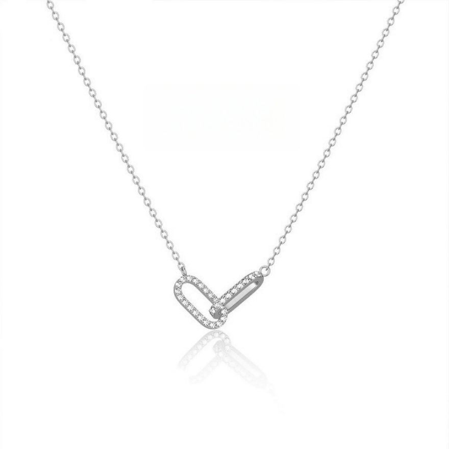 Interlocking Loop Diamond Necklace