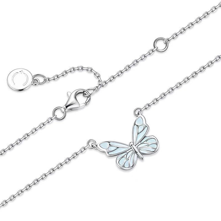 Iridescent Fluorescent Enamel Butterfly Jewelry Set (Fresh Girlish Heart Light Luxury Style)