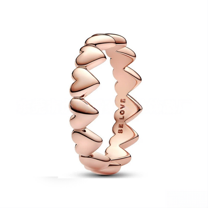 "Be Love" Heart Stack Band Ring (3 Colors Luxury Women's Ring)