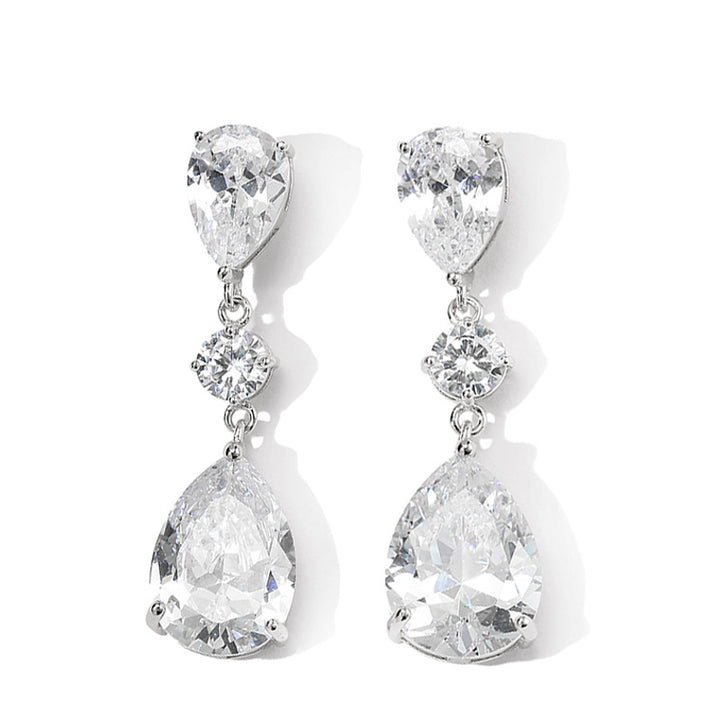 Pear-Shaped Pavé Drop Earrings (Luxury Gala Statement Earrings)