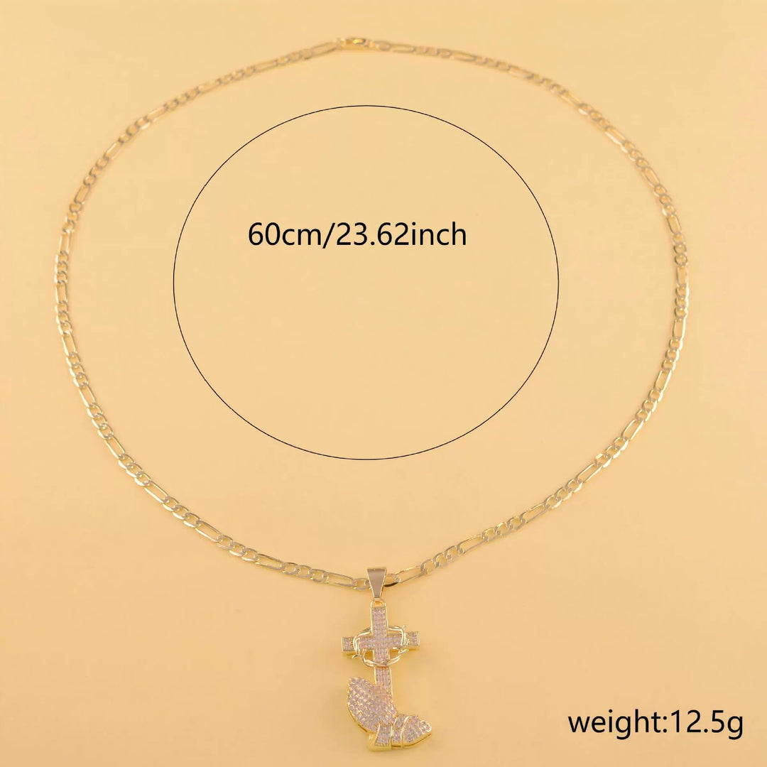 S925 Silver Fully Paved Anchor Pendant Necklace, Hip Hop Iced Out Nautical Men’s Chain