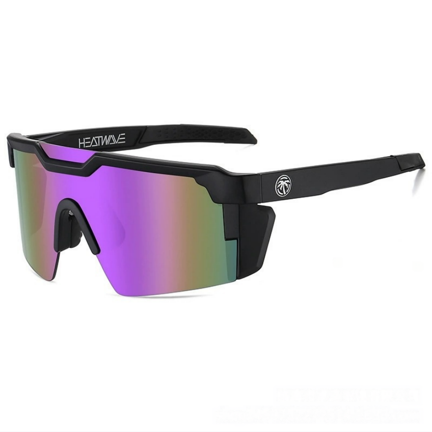 Outdoor Rimless Polarized Cycling Sunglasses, Multi-Color Coated Windproof Non-Slip Sports Shades for Running Fishing Cycling