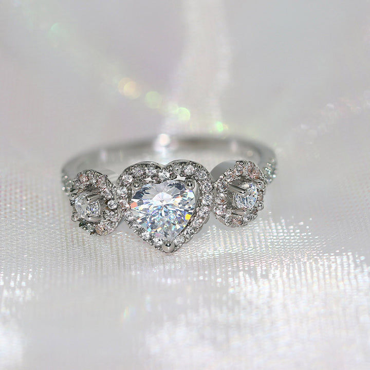 Heart Diamond Cluster Ring (Glamorous Romantic Ritual Style)