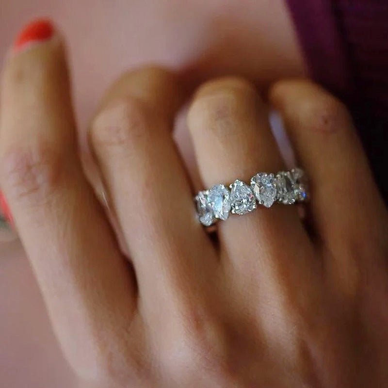 Marquise Diamond Eternity Band (Luxury Daily Wear Stackable Ring)