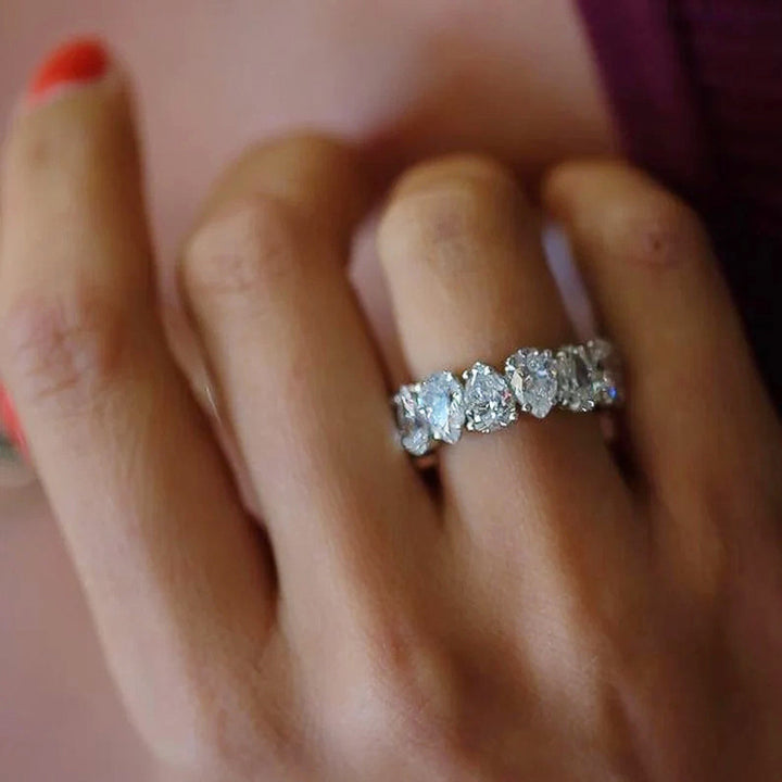 Marquise Diamond Eternity Band (Luxury Daily Wear Stackable Ring)