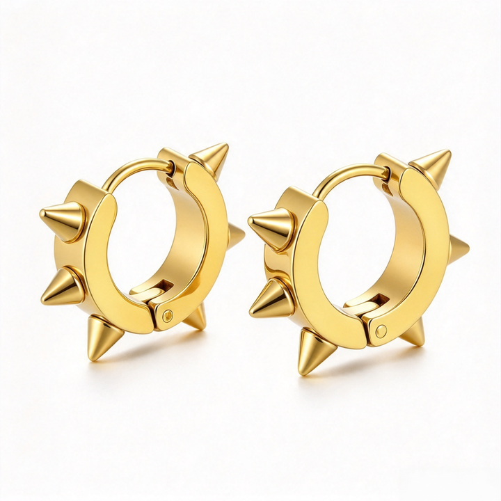 S925 Silver Punk Spike Ear Cuffs