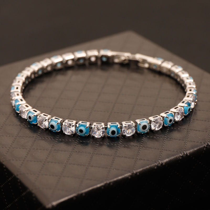 Hip-Hop Evil Eye Diamond Bracelet
