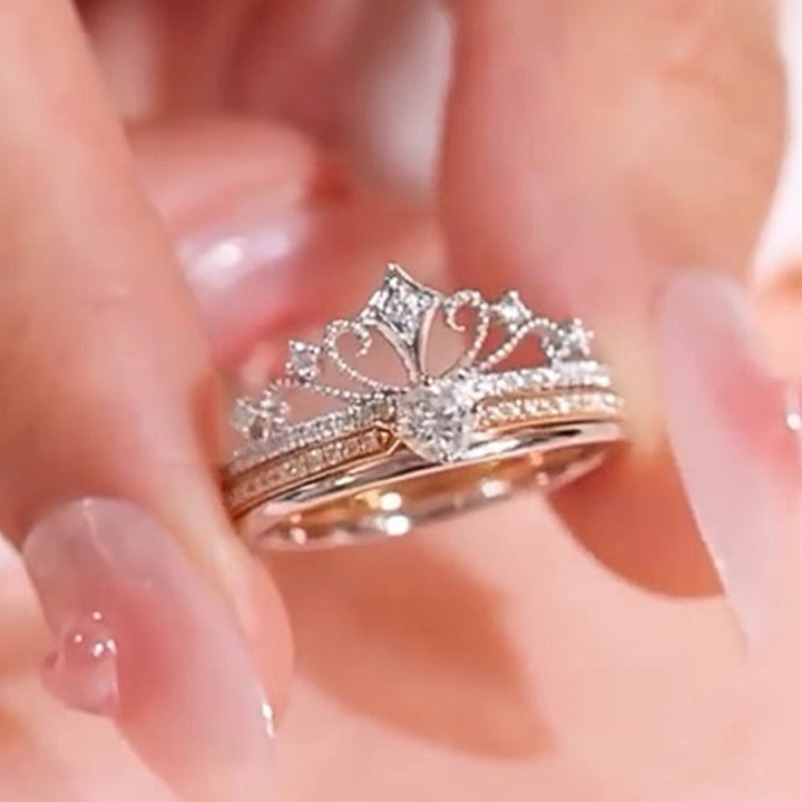 Castle Fireworks Crown 2-in-1 Ring Set