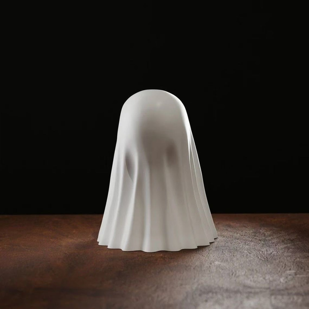 Funny Ghost Figurine with Middle Finger – Creative Desk Décor