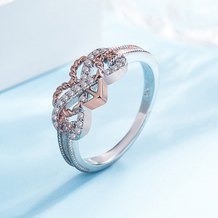Luxury Sterling Silver Black Dragon Ring (Men) & Heart Cutout CZ Ring (Women) – Couple Rings