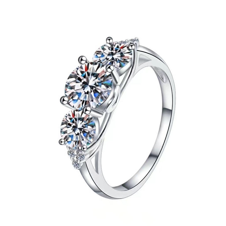 3-in-1 Open Diamond Ring - PT950 Eight Hearts Eight Arrows Adjustable Women's Ring