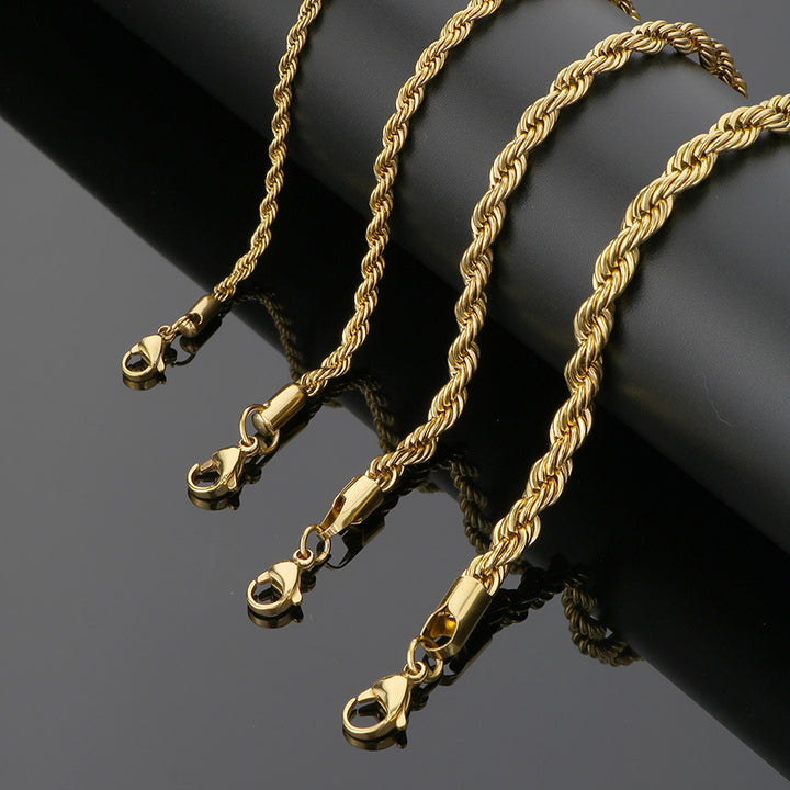 Twisted Chain Titanium Steel Bracelet (Minimalist Unisex Style)