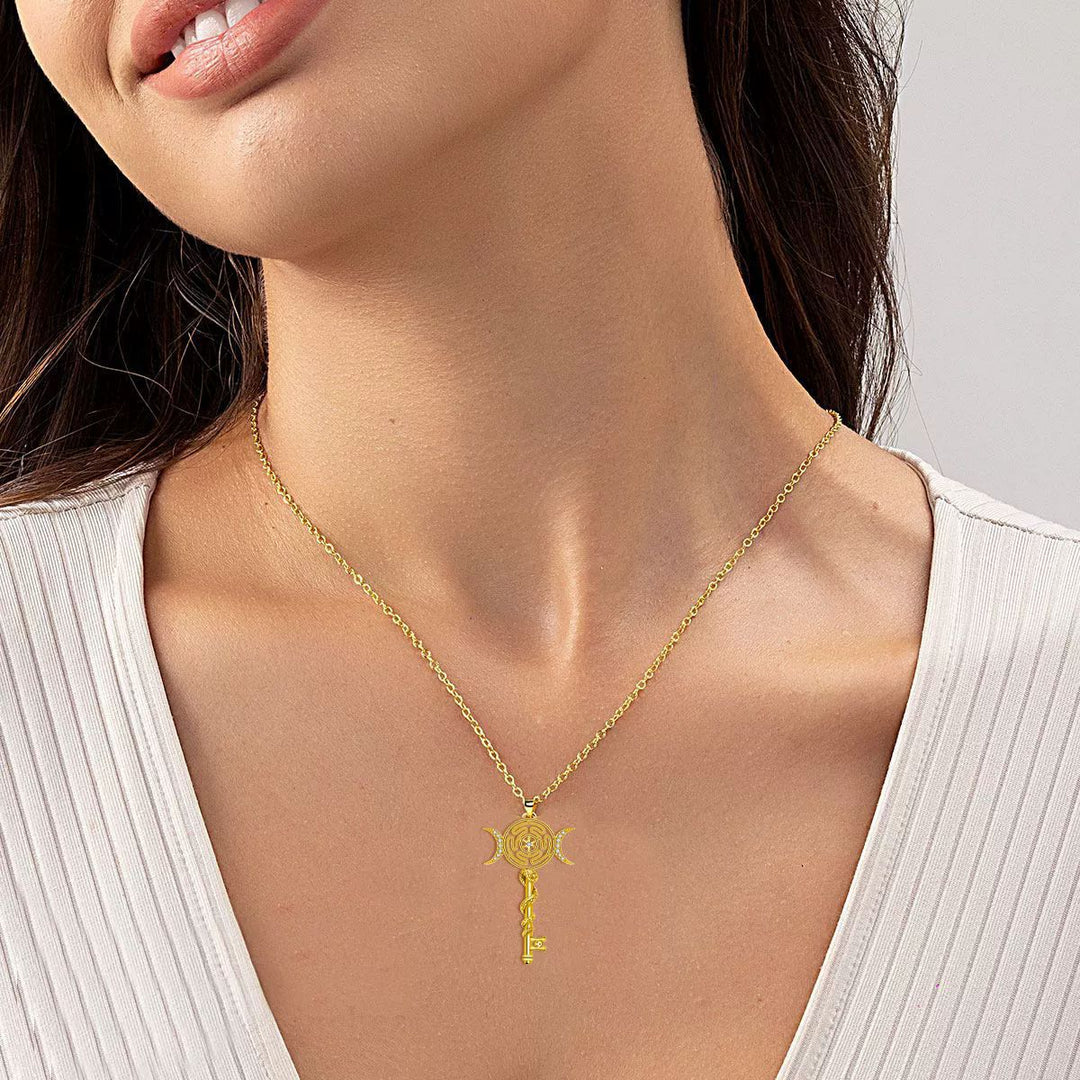 Esoteric Key Pendant Necklace (Niche Ritual Style Series)
