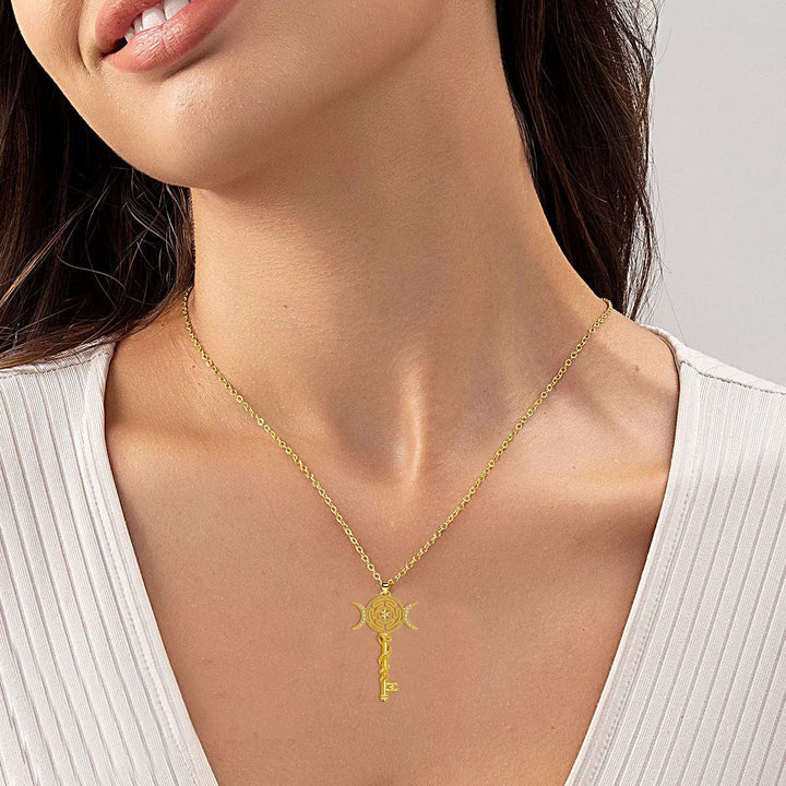 Esoteric Key Pendant Necklace (Niche Ritual Style Series)