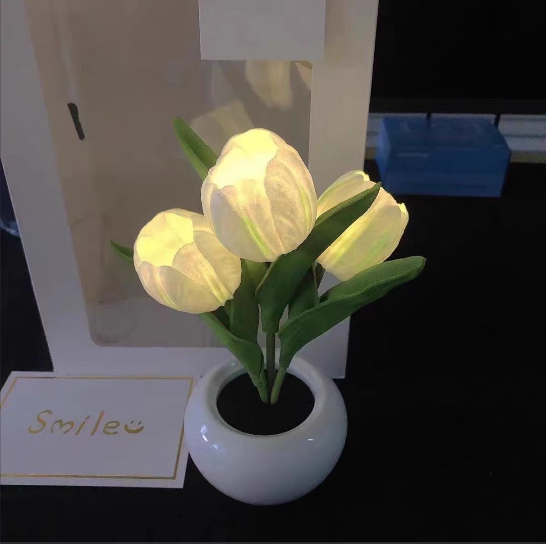 Multi-Color LED Artificial Tulip Night Light (Soft Light Atmosphere Style Series)