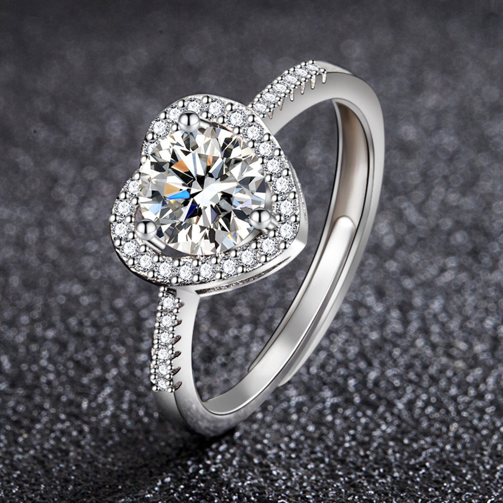 Heart Halo Center Stone Ring (Women's Luxury Elegant Style)