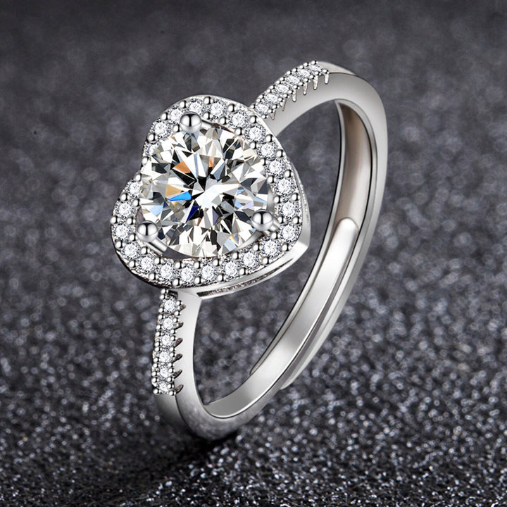 Heart Halo Center Stone Ring (Women's Luxury Elegant Style)