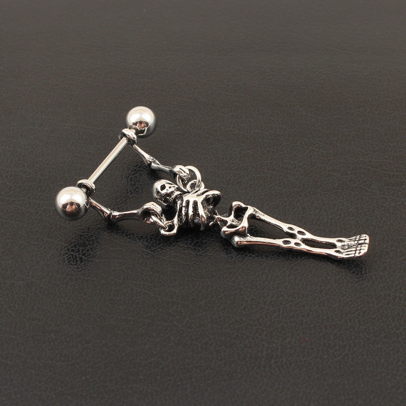 Skeleton Hanging Earrings (Dark Cool Personalized Style)