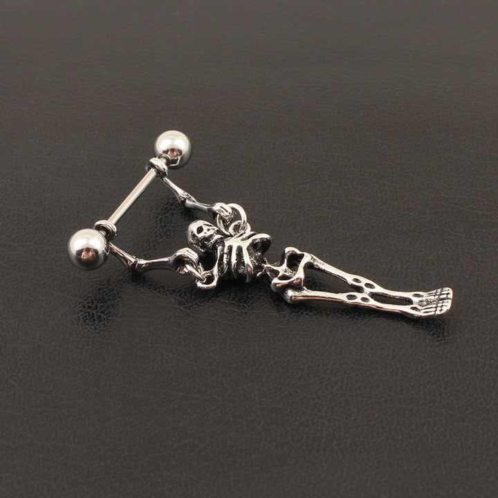 Skeleton Hanging Earrings (Dark Cool Personalized Style)