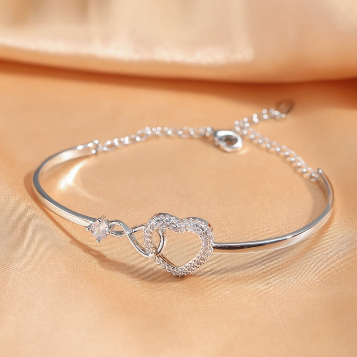 Infinity Heart Micro-Diamond Couple Bracelet (Romantic Luxury Bond Style)