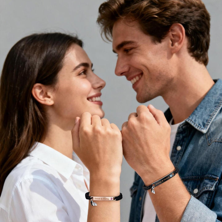 Couple Magnetic Hand-Woven Rope Bracelet – Eternal Heart Connection