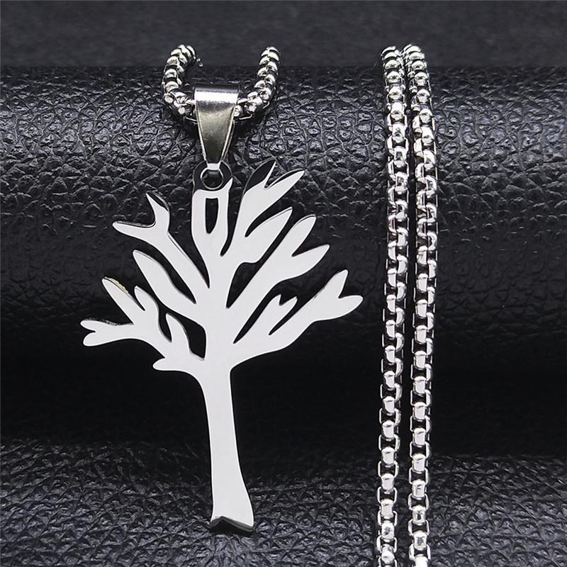 Tree of Life Necklace Pendant – World Peace Snake Chain Jewelry