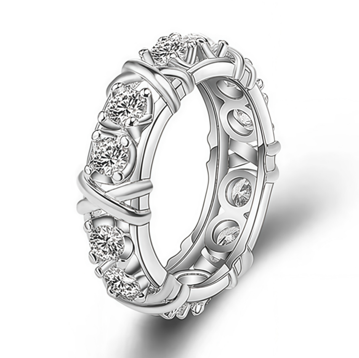 Cross-Wrapped Diamond Ring (Luxury Vintage Personalized Style)