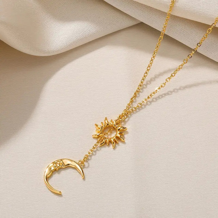 Geometric Sunburst Pendant Necklace for Women