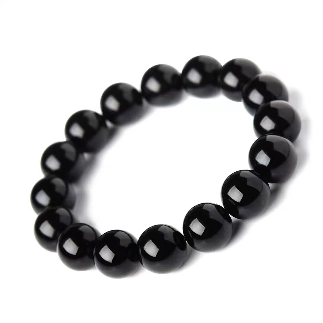 Natural Black Obsidian Good Luck Bracelet