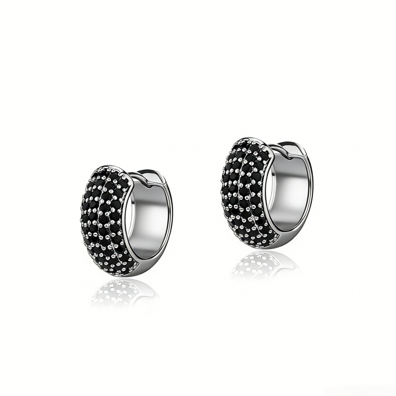 Full Diamond Inlaid Oval Hoop Earrings (Luxury Versatile Personalized Style)
